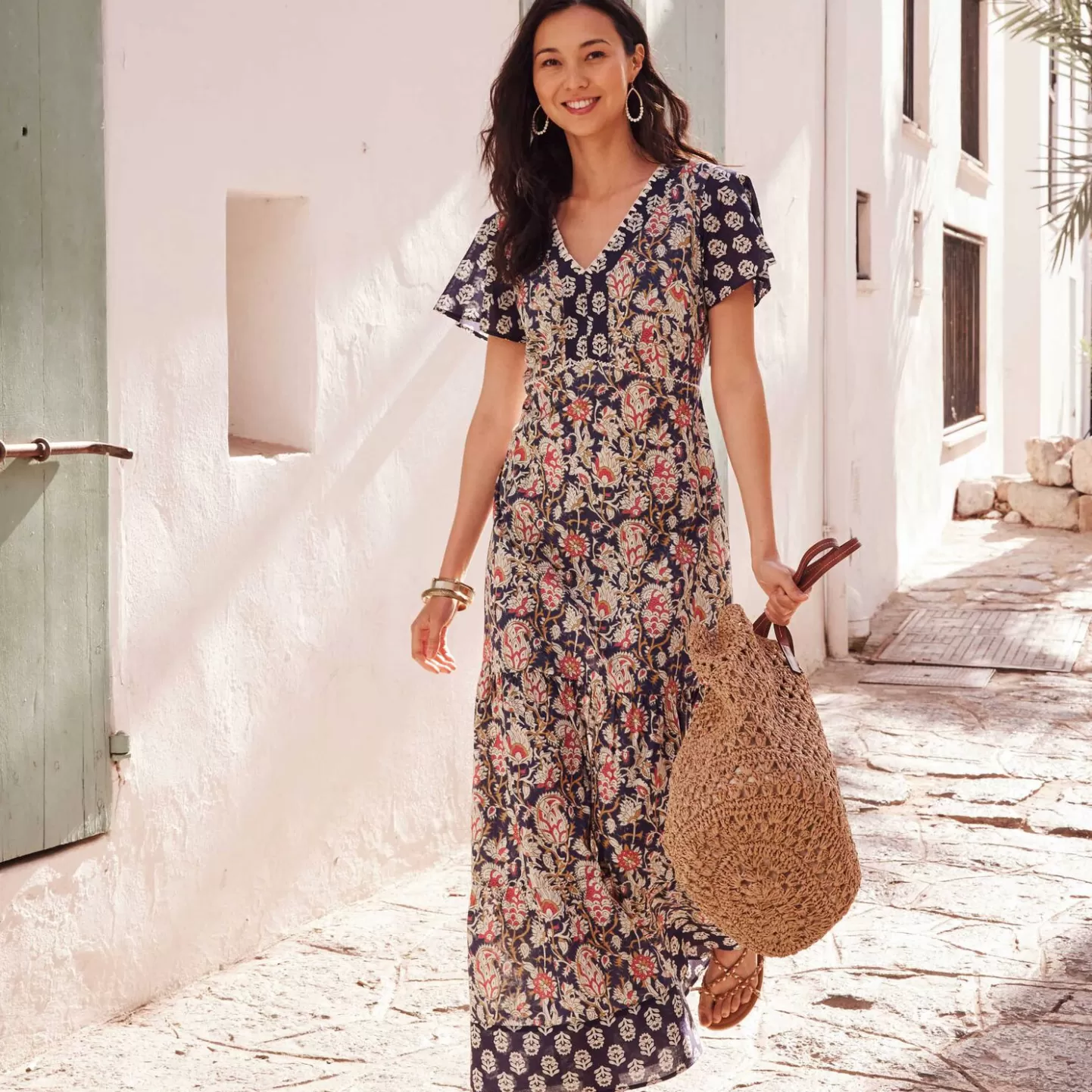 Grain de Malice Robe Longue Imprimée Femme- Robes