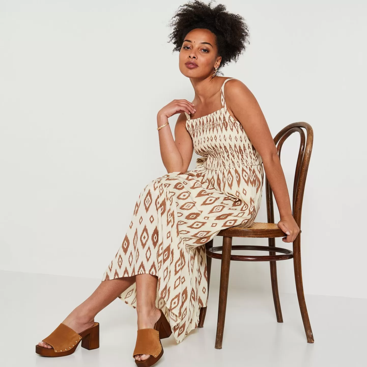 Grain de Malice Robe Longue Imprimée Femme- Robes