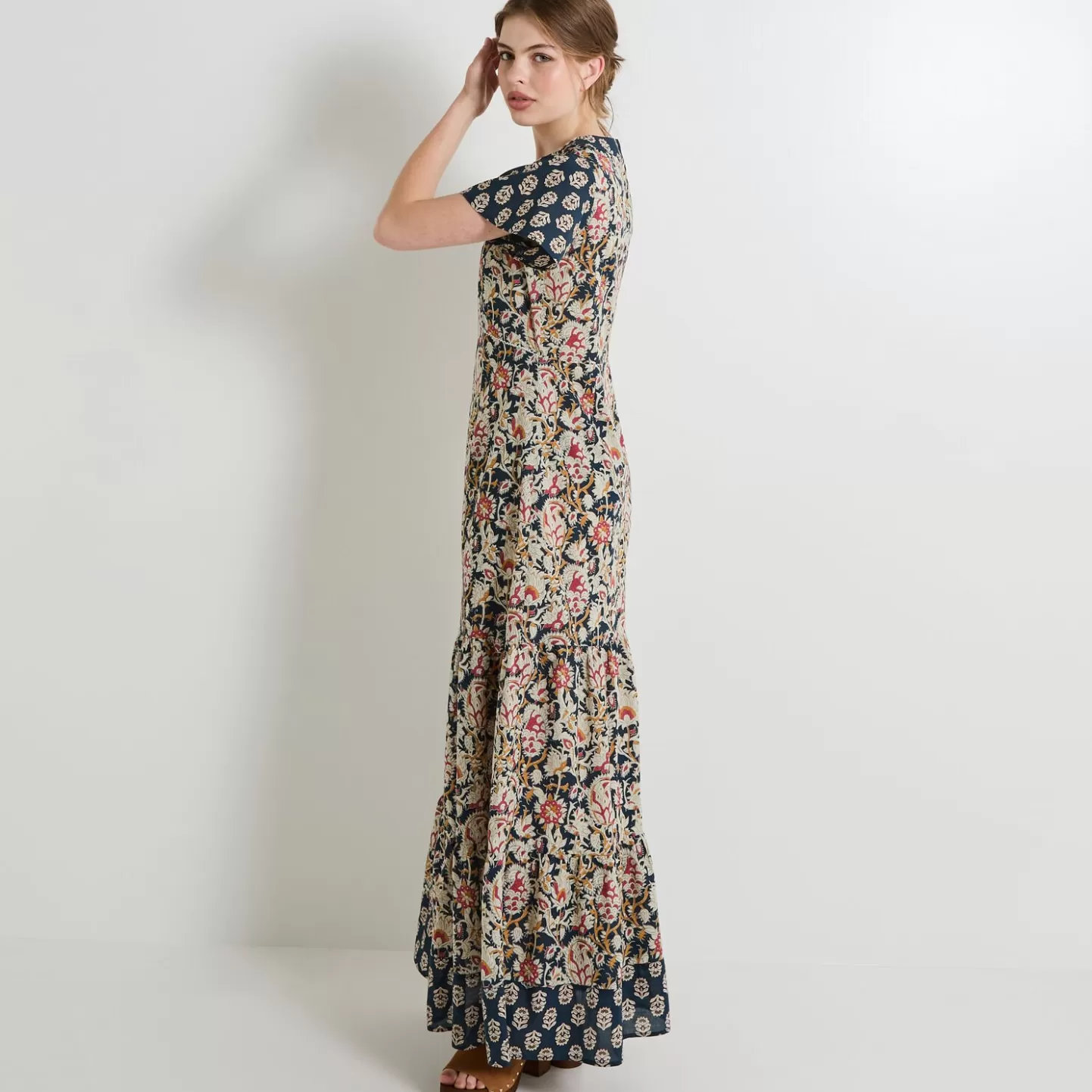 Grain de Malice Robe Longue Imprimée Femme- Robes