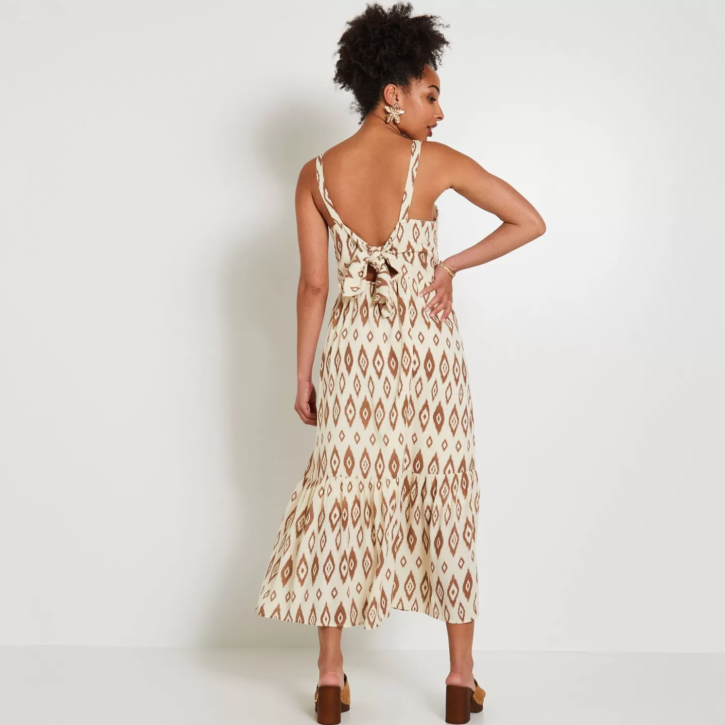 Grain de Malice Robe Longue Imprimée Femme- Robes