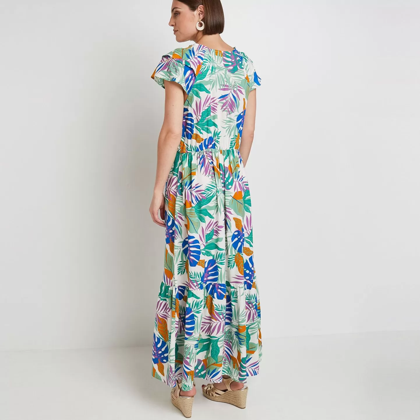 Grain de Malice Robe Longue Imprimée Femme- Robes