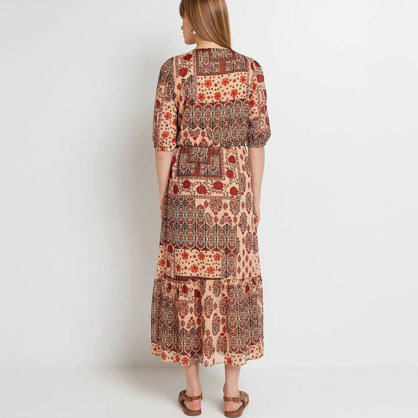 Grain de Malice Robe Longue Imprimée Femme- Robes