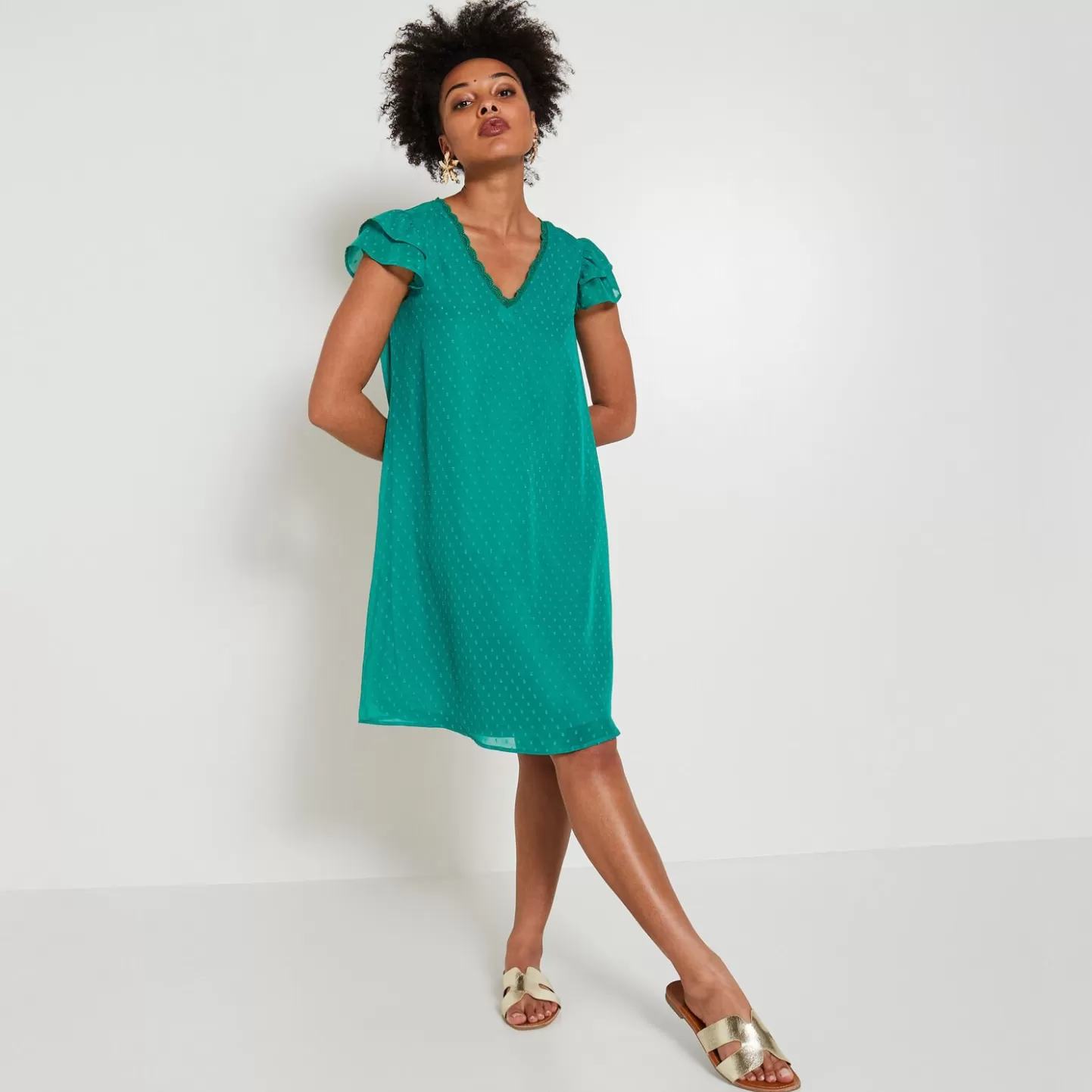 Grain de Malice Robe Plumetis Femme- Robes