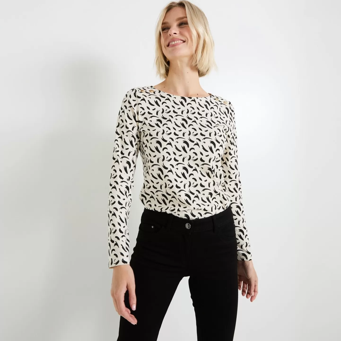 Grain de Malice T Shirt Col Bateau Femme- T-Shirts & Tops