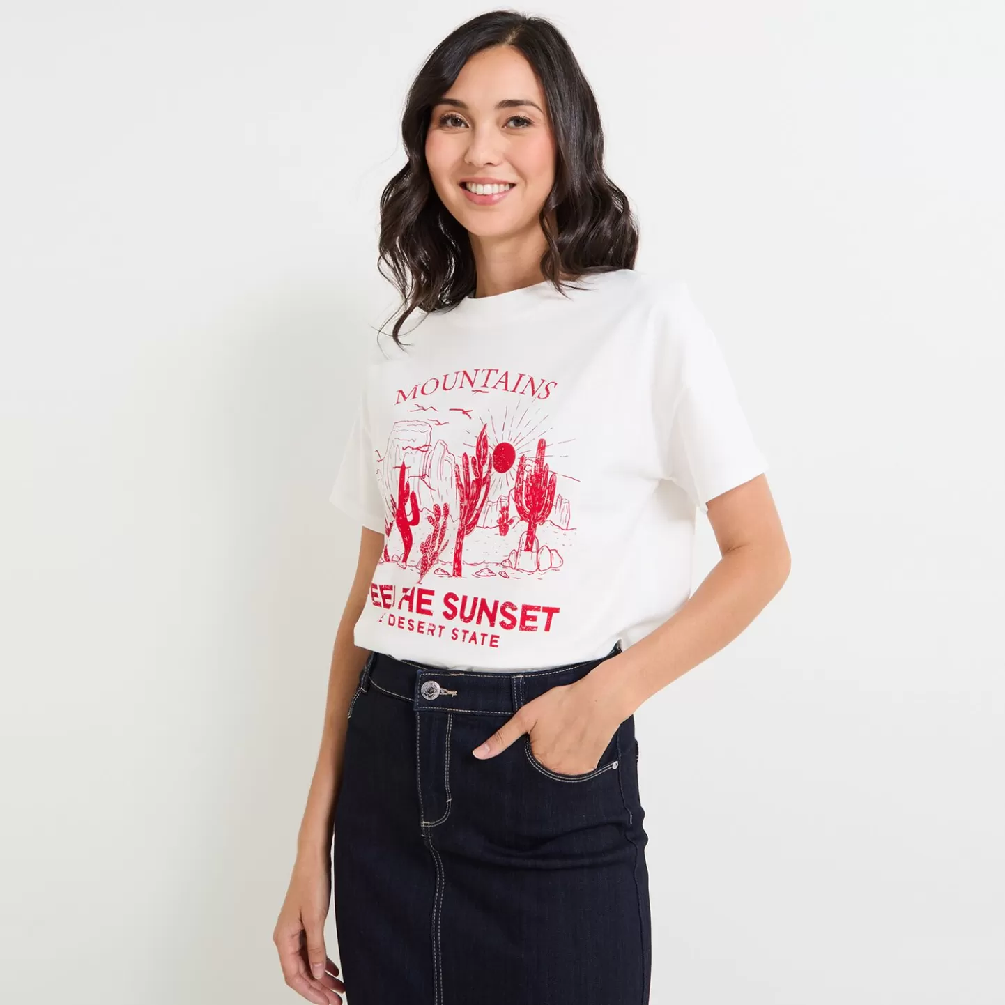 Grain de Malice T Shirt Col Rond Femme- T-Shirts & Tops