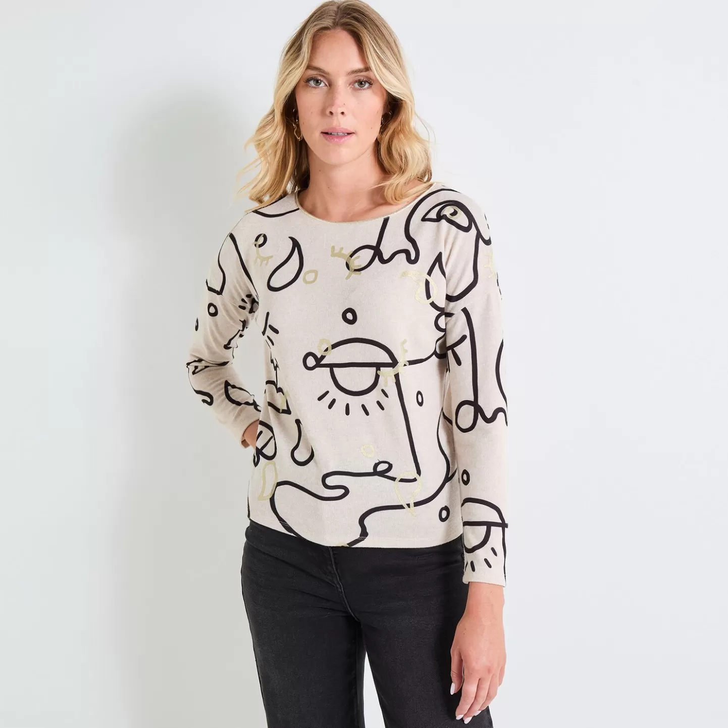 Grain de Malice T Shirt Doudou Manches Longues Femme- T-Shirts & Tops