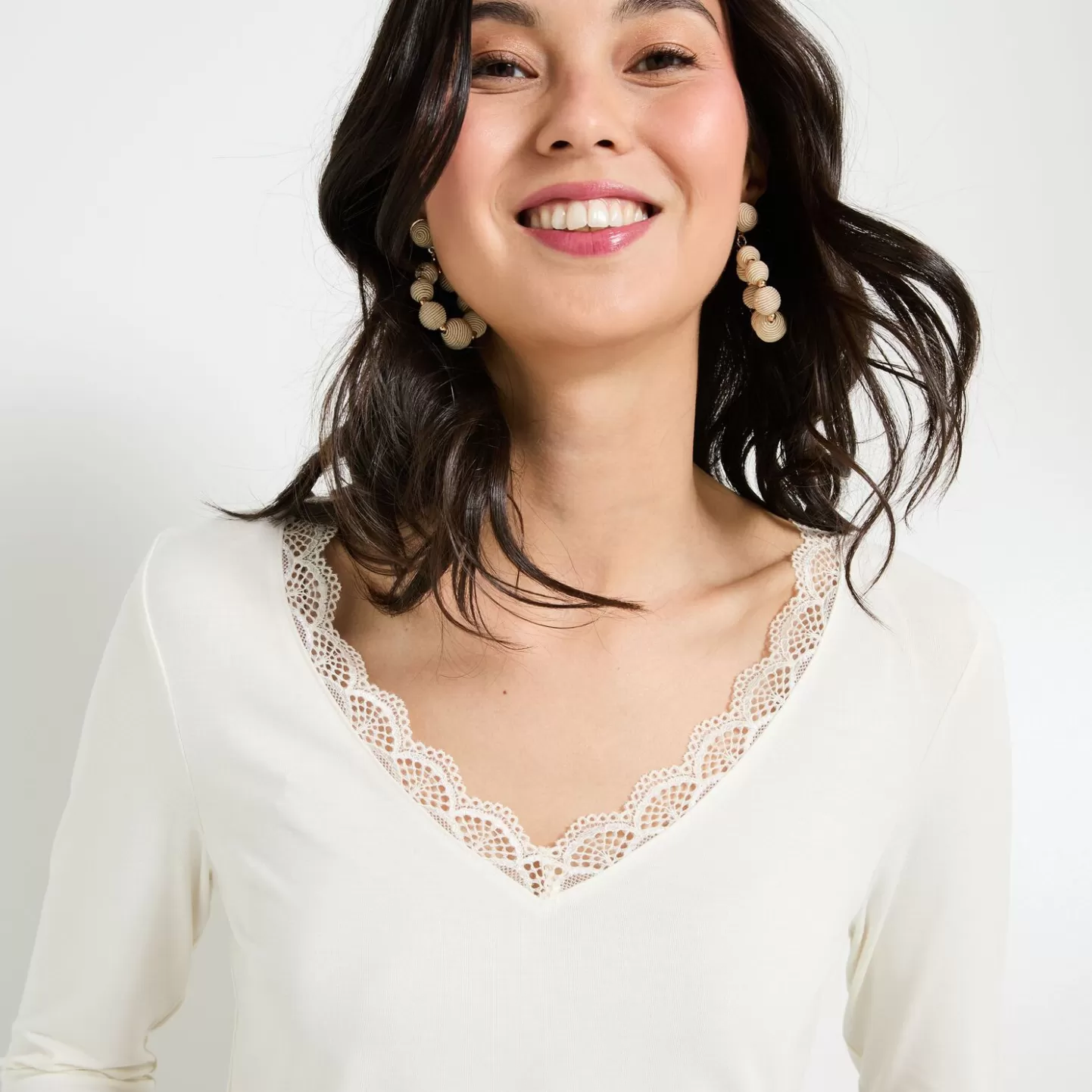 Grain de Malice T Shirt Manches Longues Femme- T-Shirts & Tops