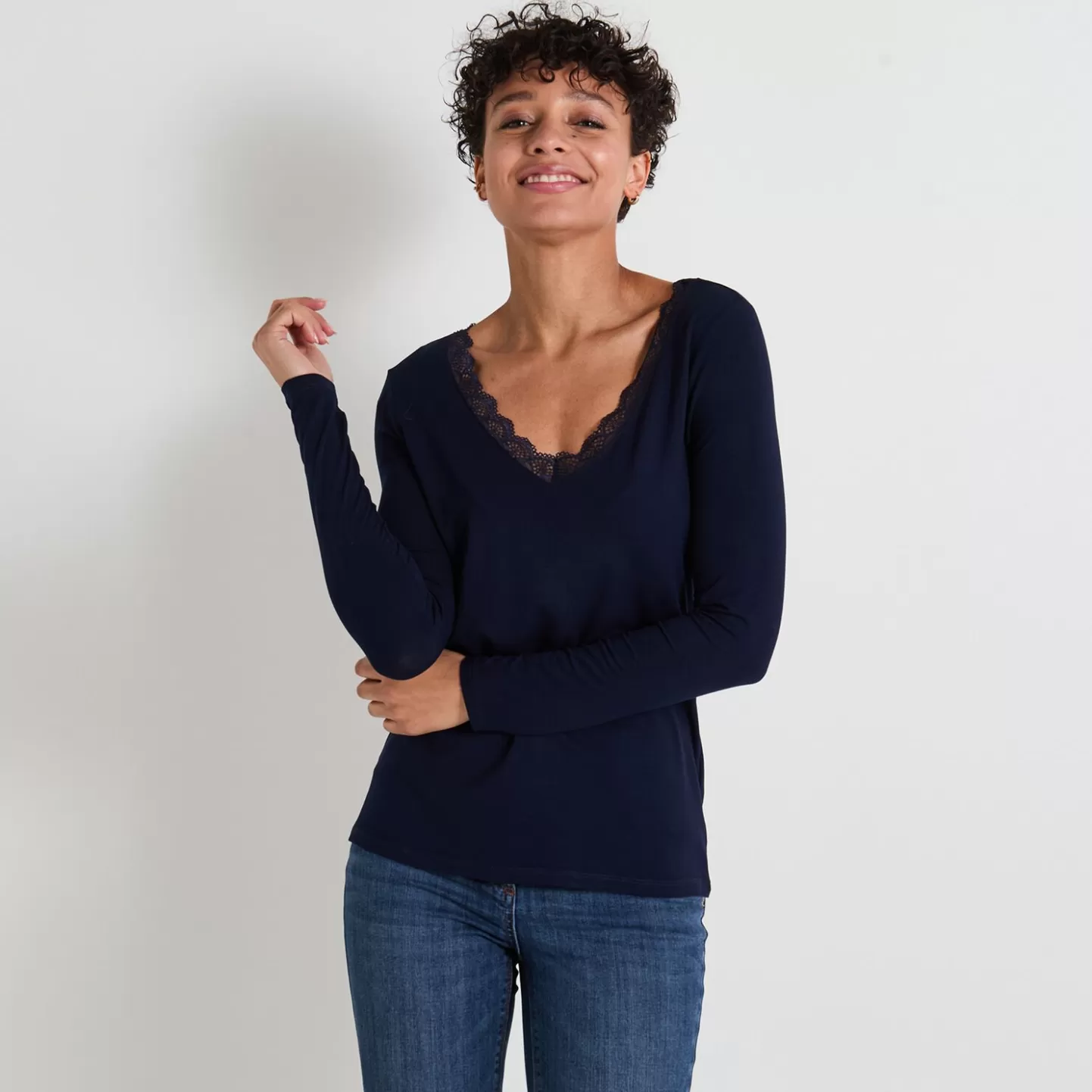 Grain de Malice T Shirt Manches Longues Femme- T-Shirts & Tops