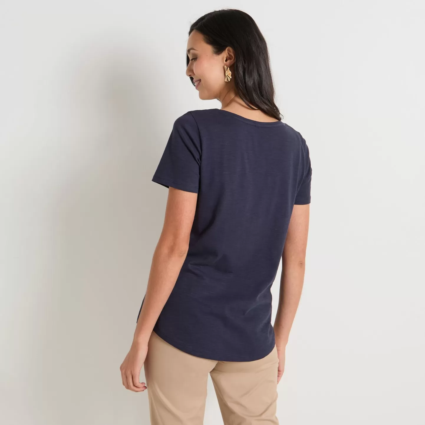 Grain de Malice Tshirt Basique Col V Femme- T-Shirts & Tops