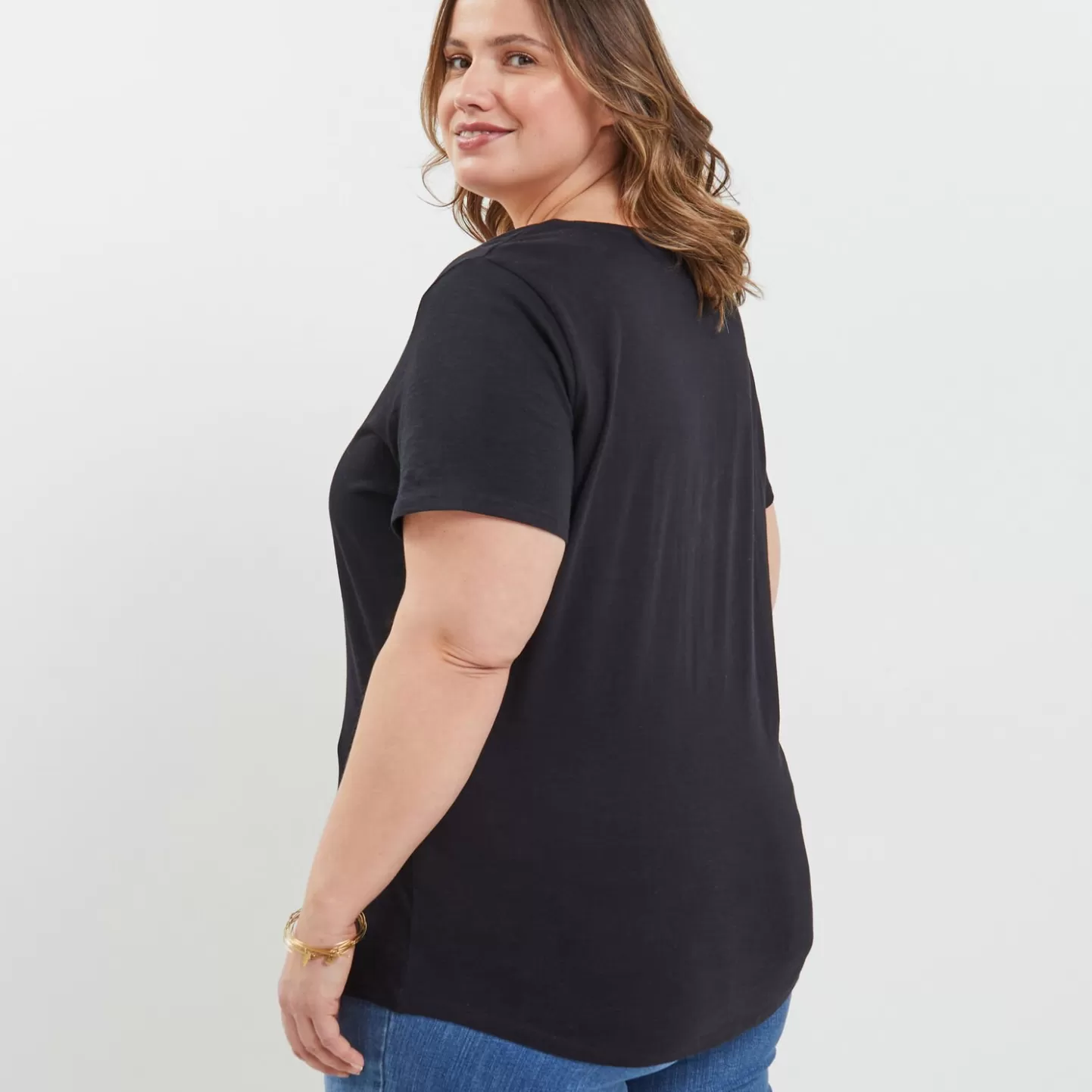 Grain de Malice Tshirt Basique Col V Femme- T-Shirts & Tops