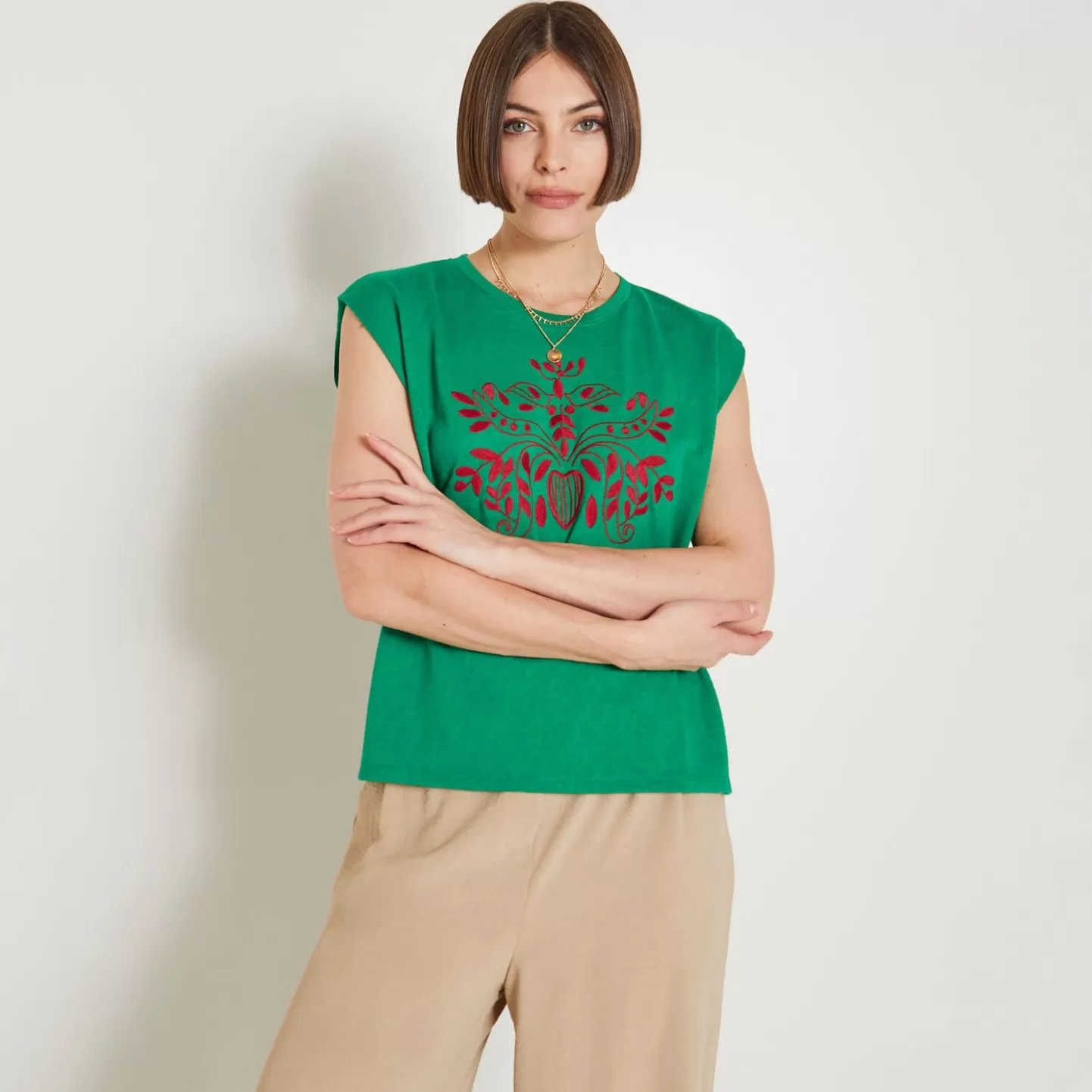 Grain de Malice Tshirt Brodé Femme- T-Shirts & Tops
