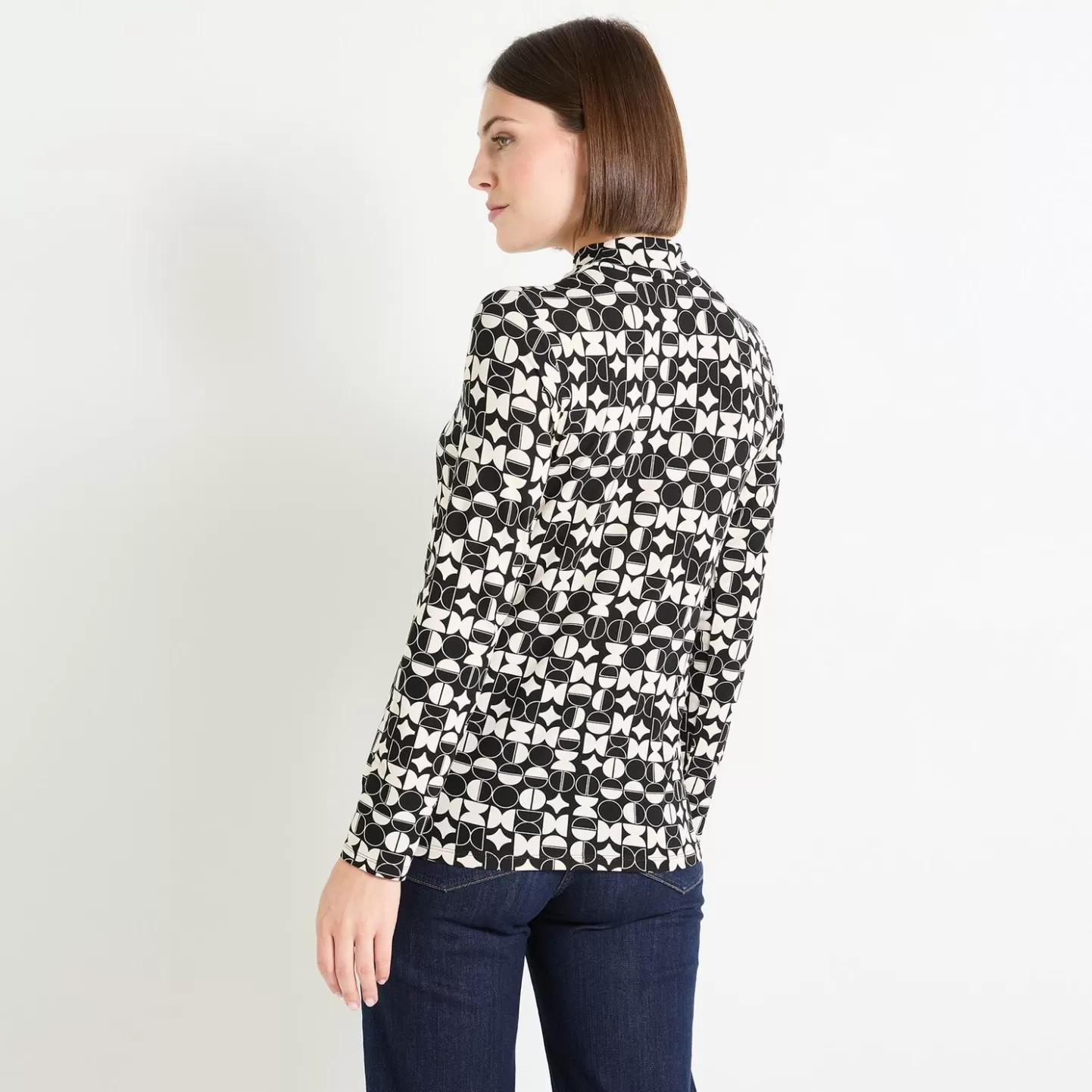 Grain de Malice T-shirt Col Montant Femme- T-Shirts & Tops