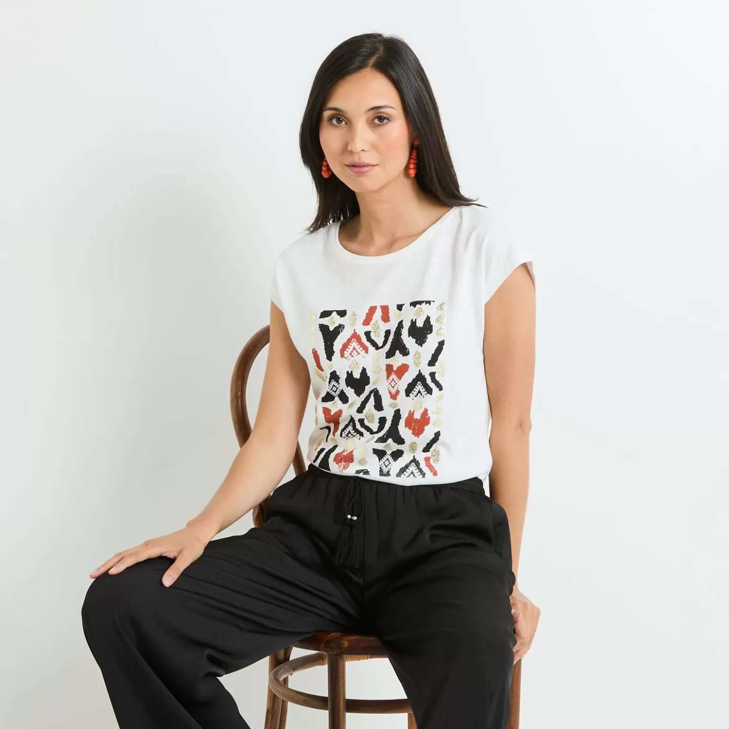 Grain de Malice Tshirt Imprimé Femme- T-Shirts & Tops