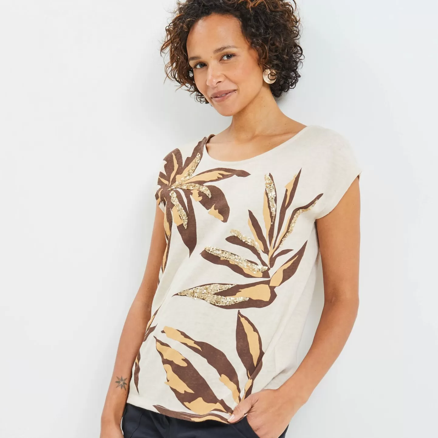 Grain de Malice Tshirt Imprimé Femme- T-Shirts & Tops