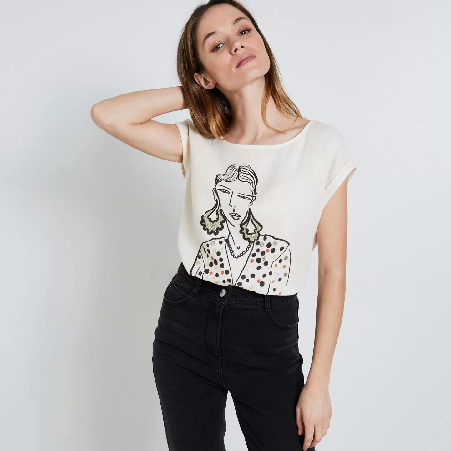 Grain de Malice Tshirt Manches Courtes Femme- T-Shirts & Tops