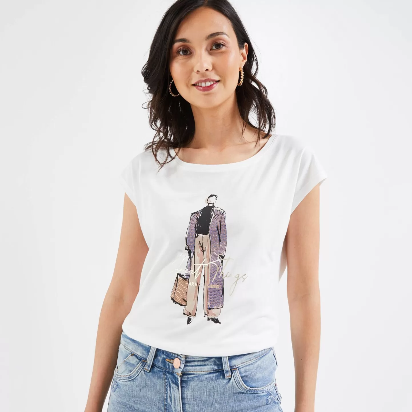 Grain de Malice Tshirt Print Femme- T-Shirts & Tops