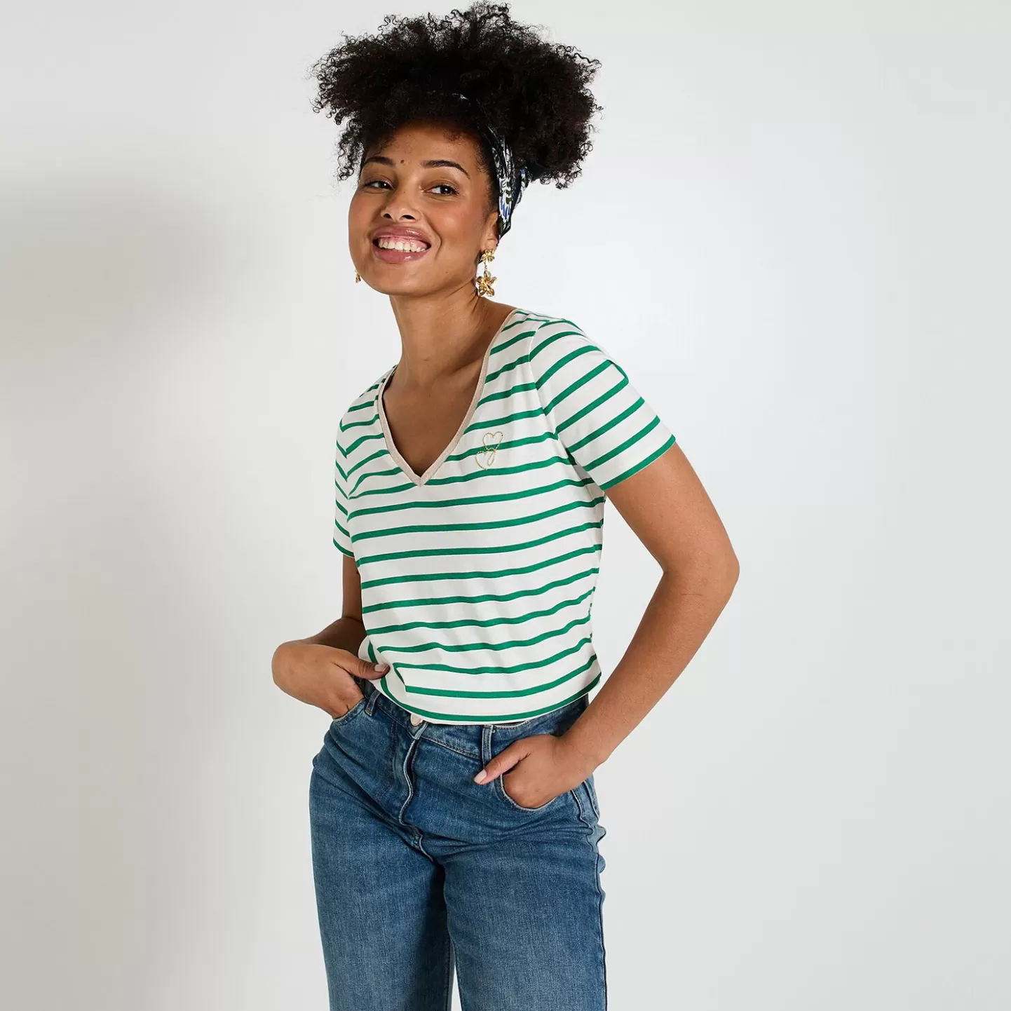Grain de Malice Tshirt Rayé Femme- T-Shirts & Tops