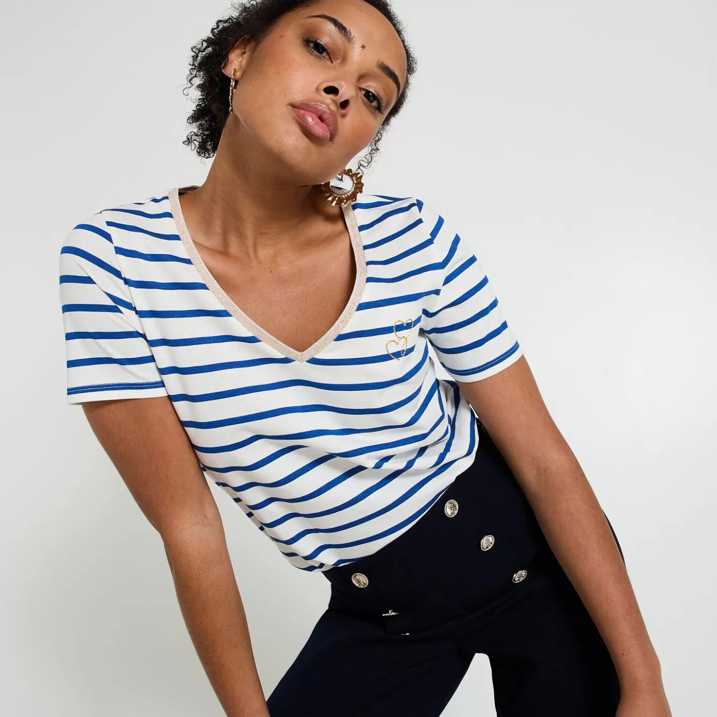 Grain de Malice Tshirt Rayé Femme- T-Shirts & Tops