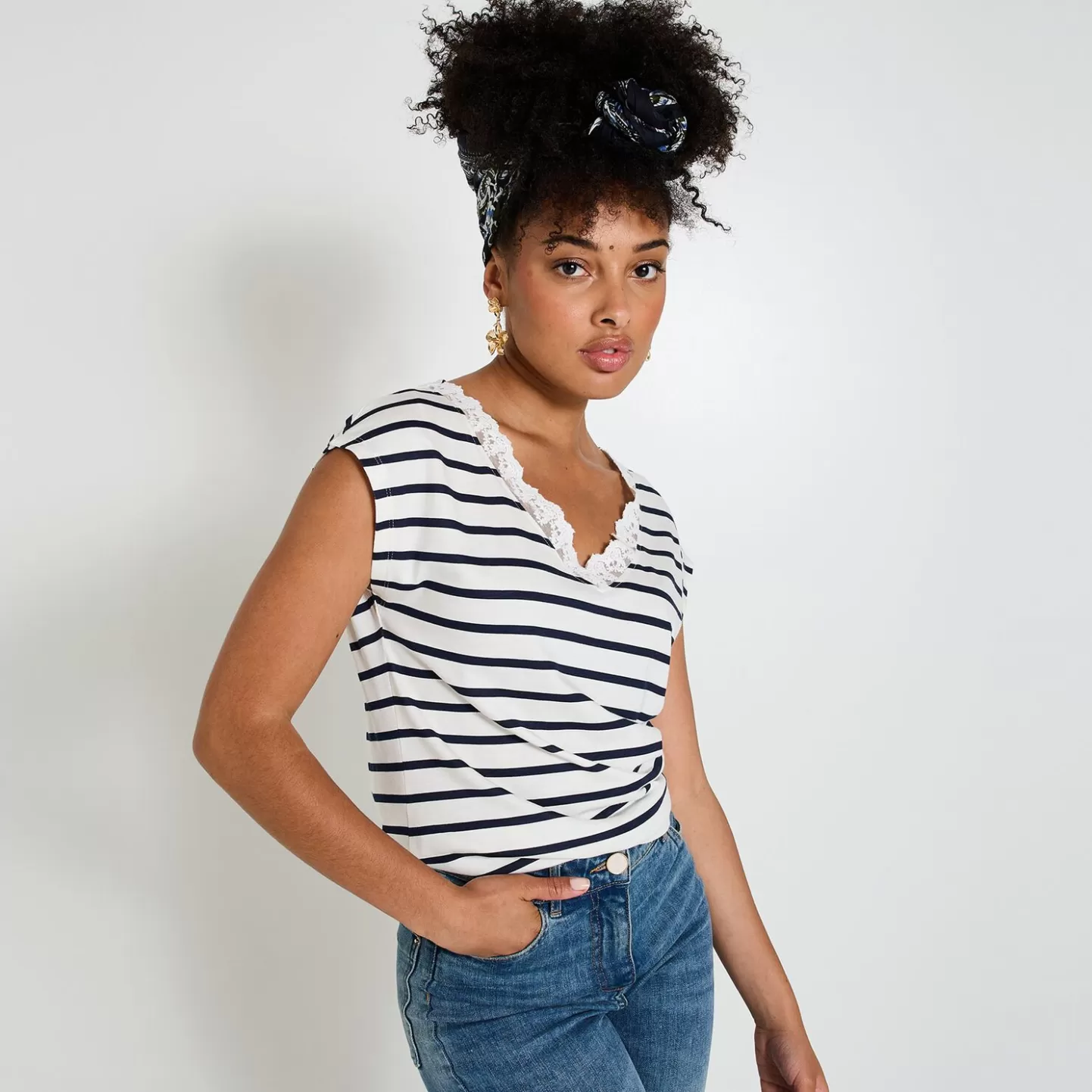 Grain de Malice Tshirt Rayé Femme- T-Shirts & Tops