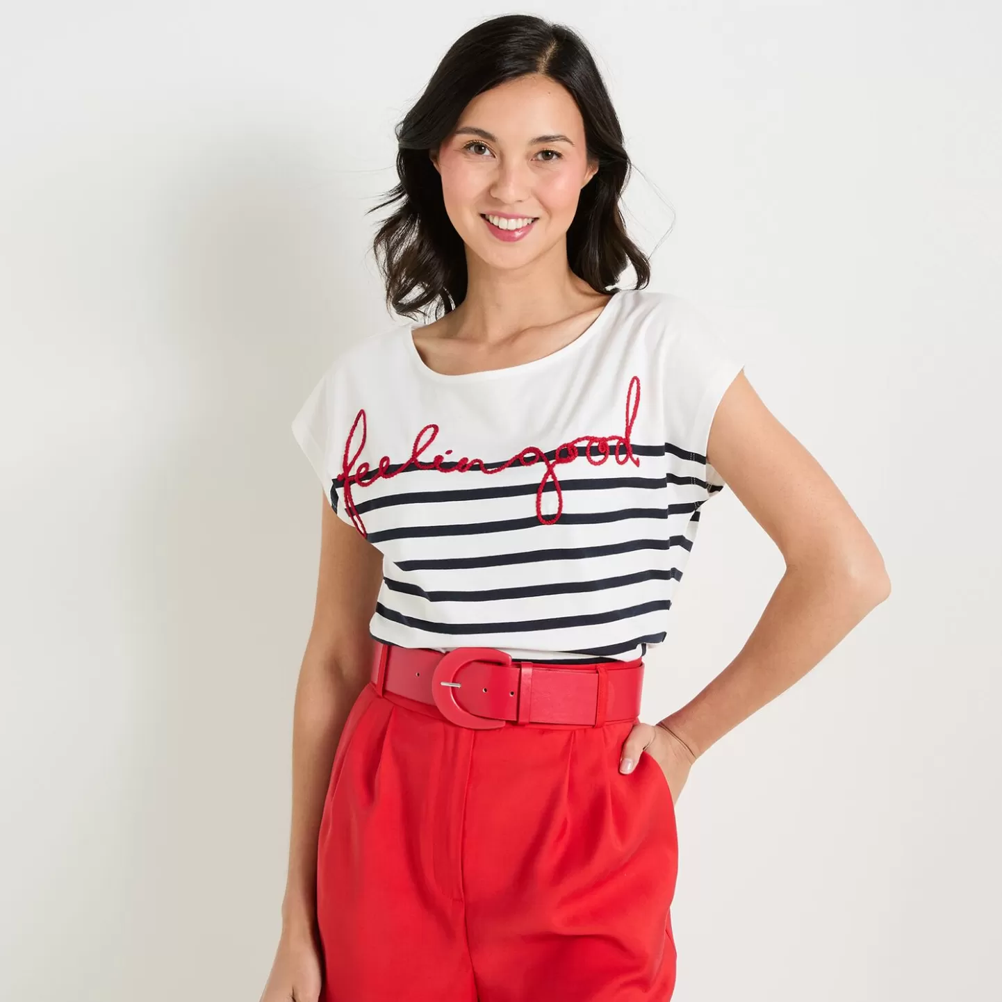 Grain de Malice Tshirt Rayé Femme- T-Shirts & Tops