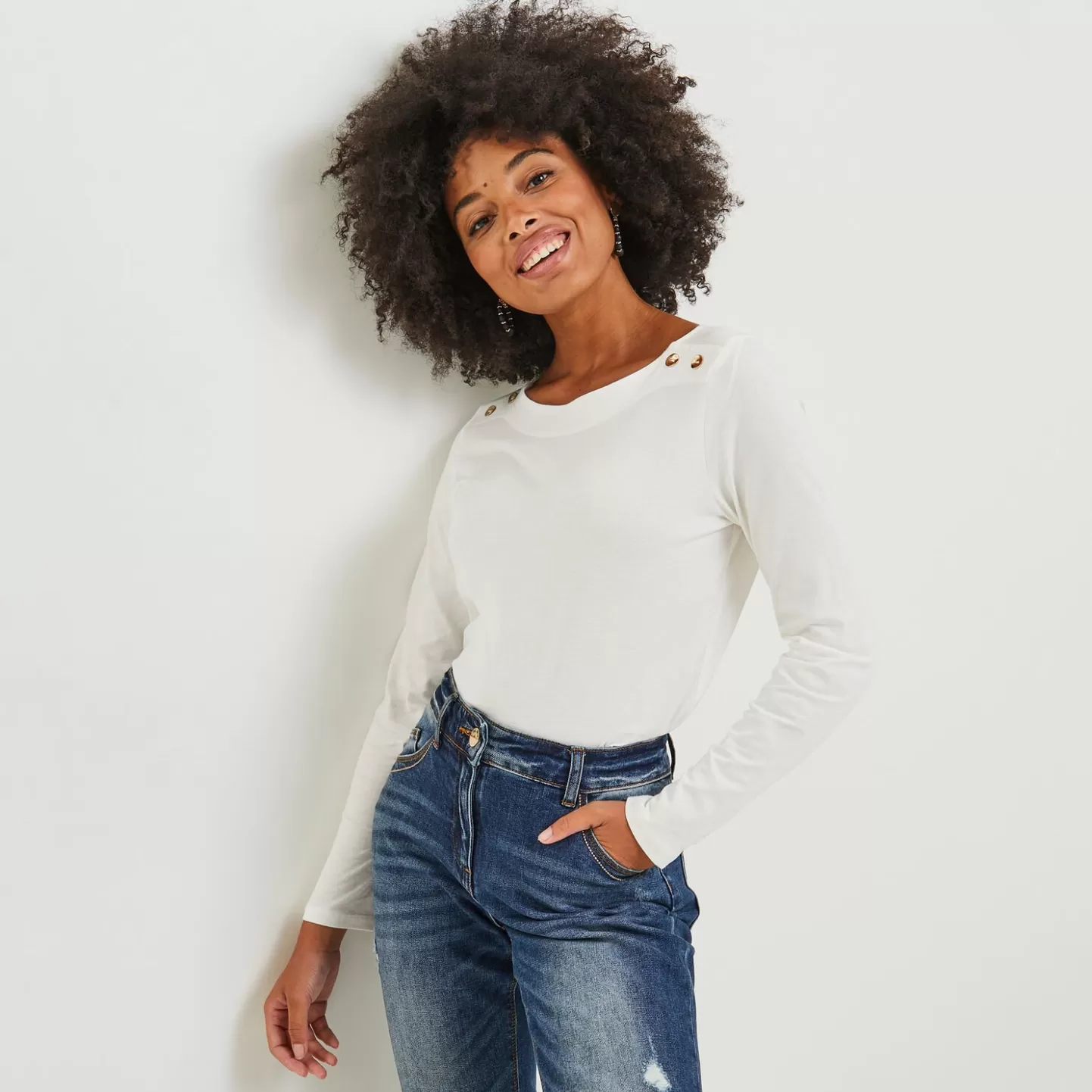 Grain de Malice Tshirt Uni Femme- T-Shirts & Tops