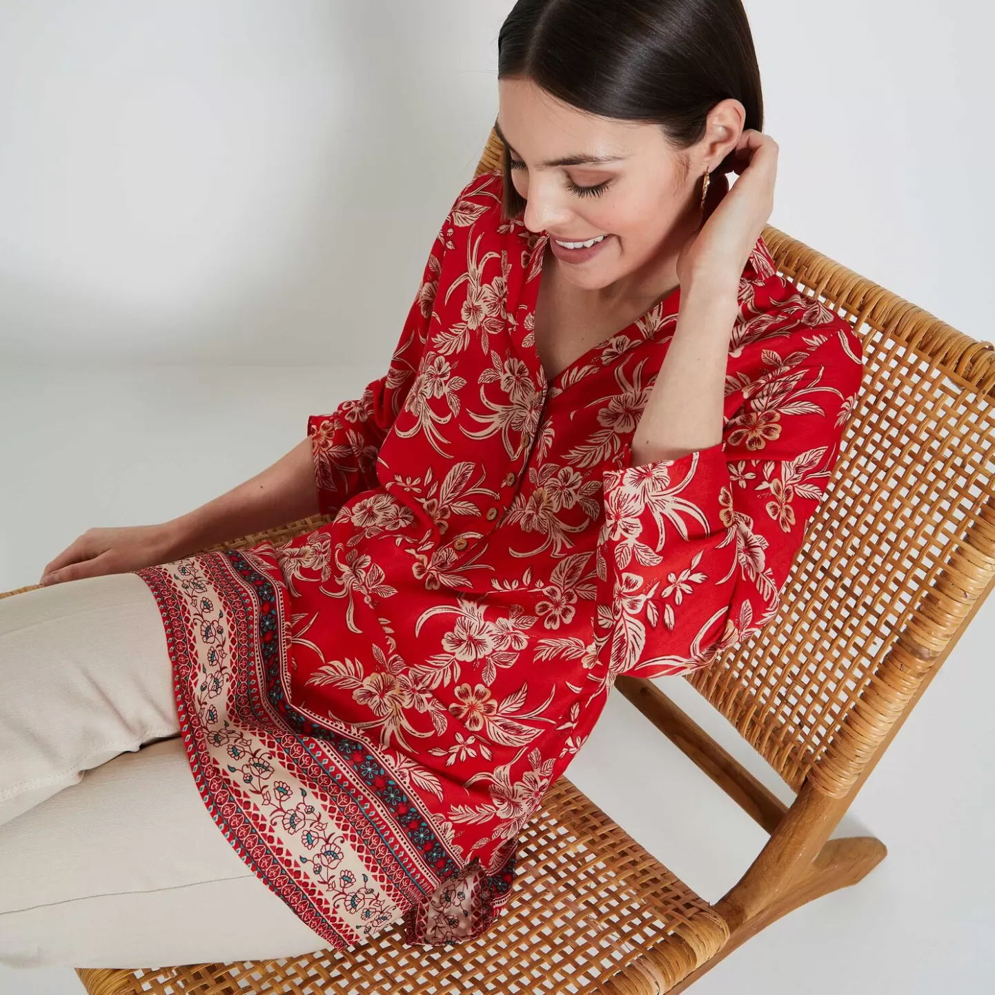 Grain de Malice Tunique Imprimée Femme- Chemisiers & Blouses