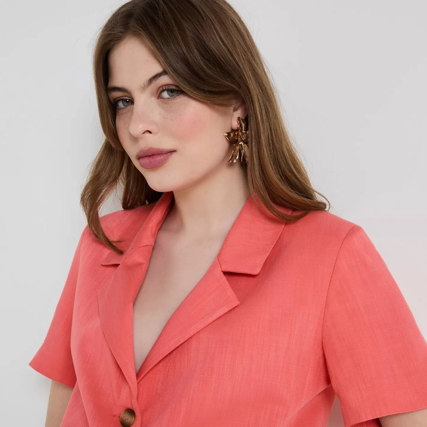 Grain de Malice Veste Blazer Courte Femme- Vestes & Blousons