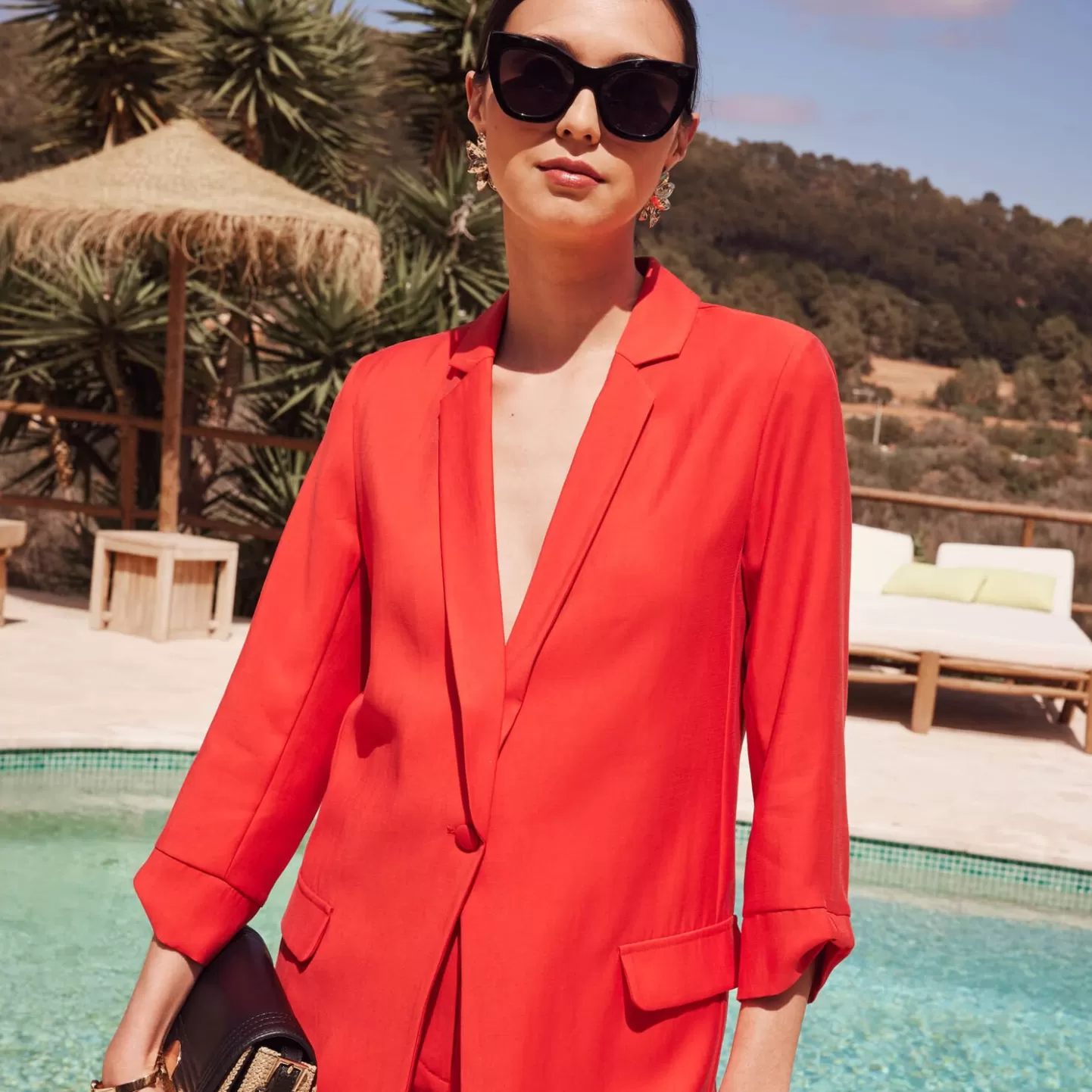 Grain de Malice Veste Blazer Fluide Femme- Vestes & Blousons