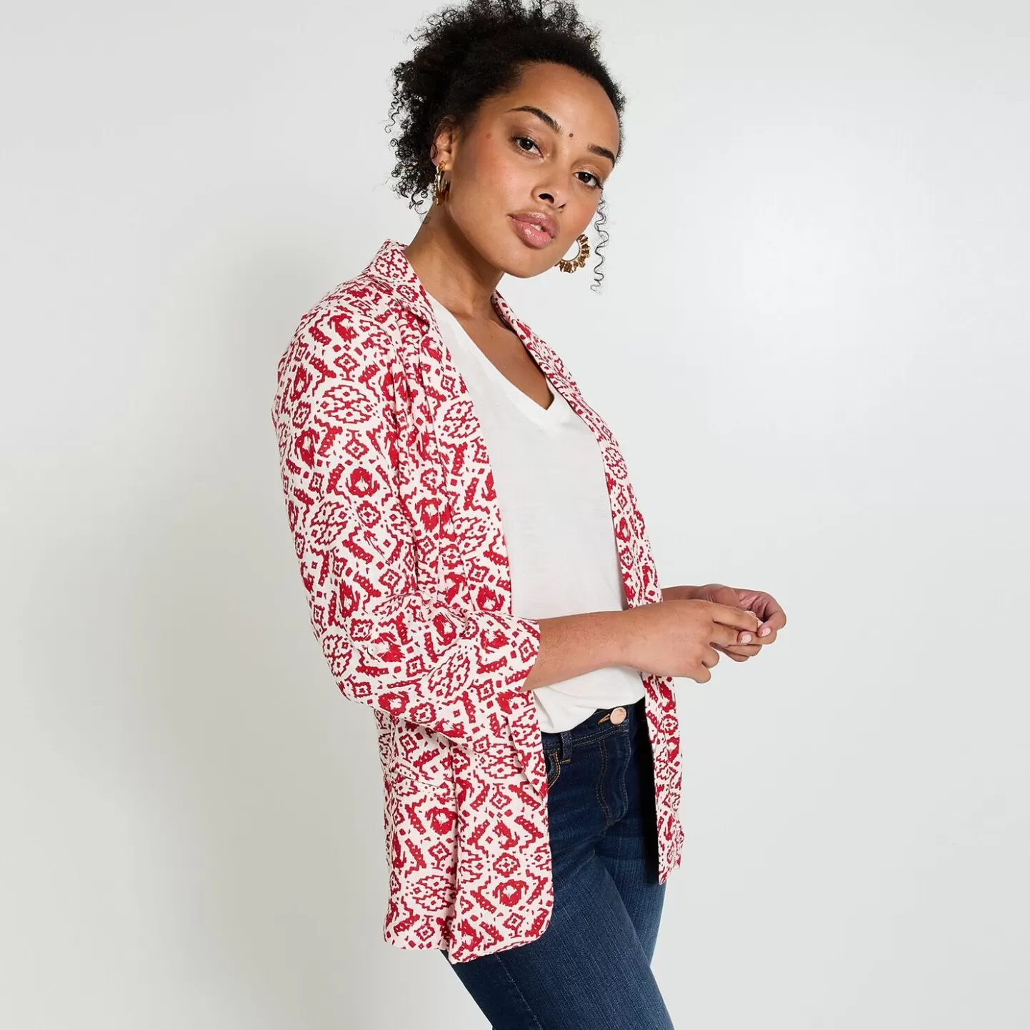 Grain de Malice Veste Blazer Imprimée Femme- Vestes & Blousons