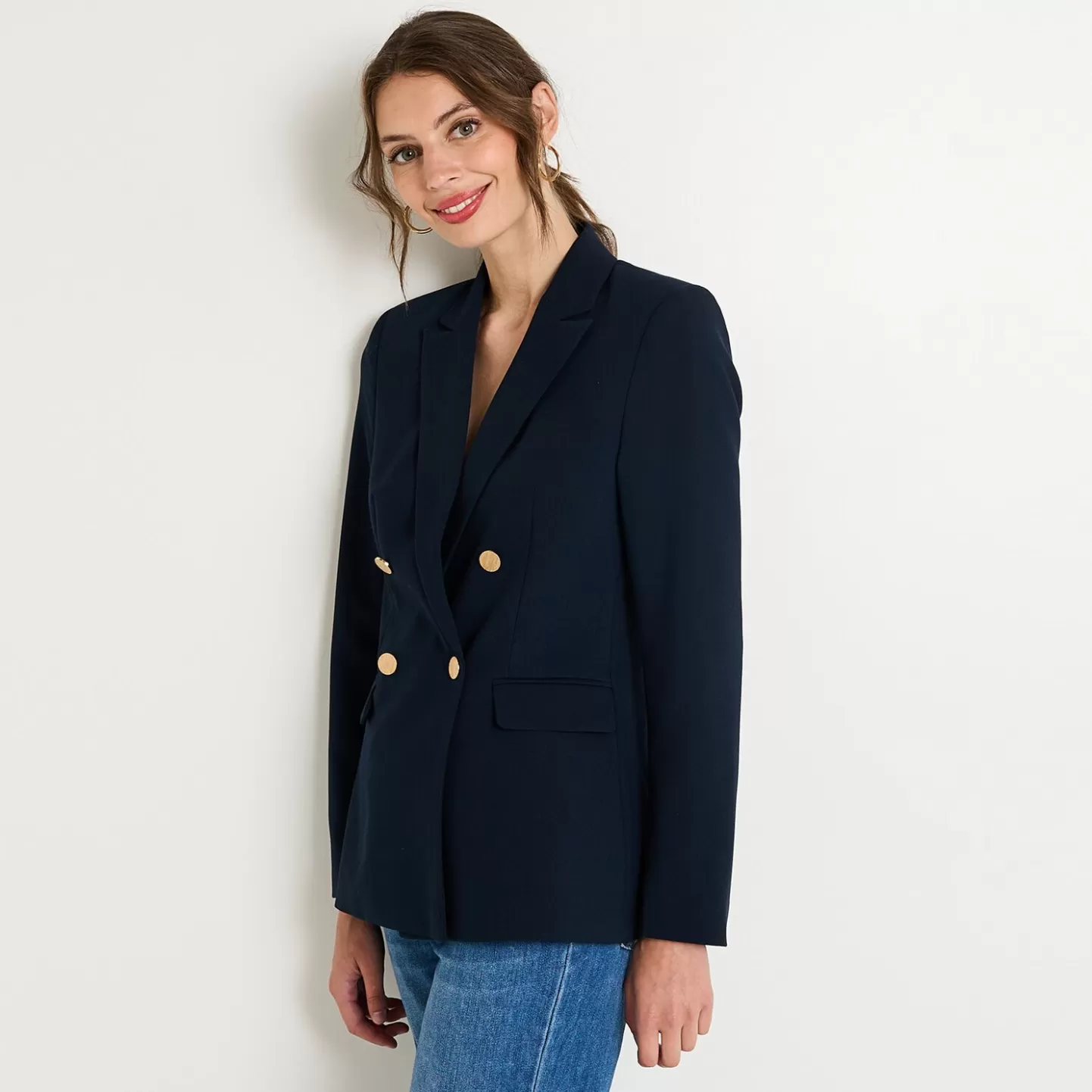 Grain de Malice Veste Col Tailleur Femme- Vestes & Blousons