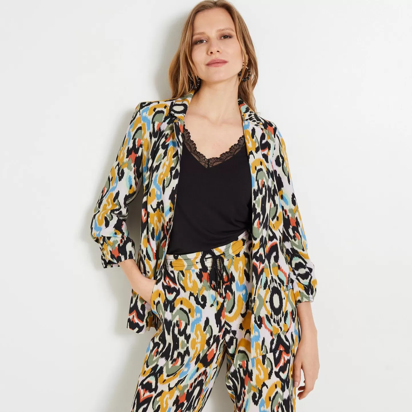 Grain de Malice Veste Fluide Imprimée Femme- Vestes & Blousons