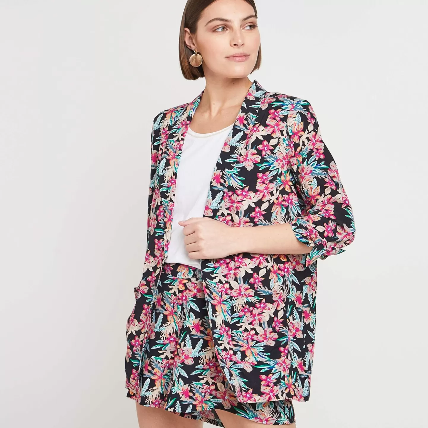 Grain de Malice Veste Fluide Imprimée Femme- Vestes & Blousons