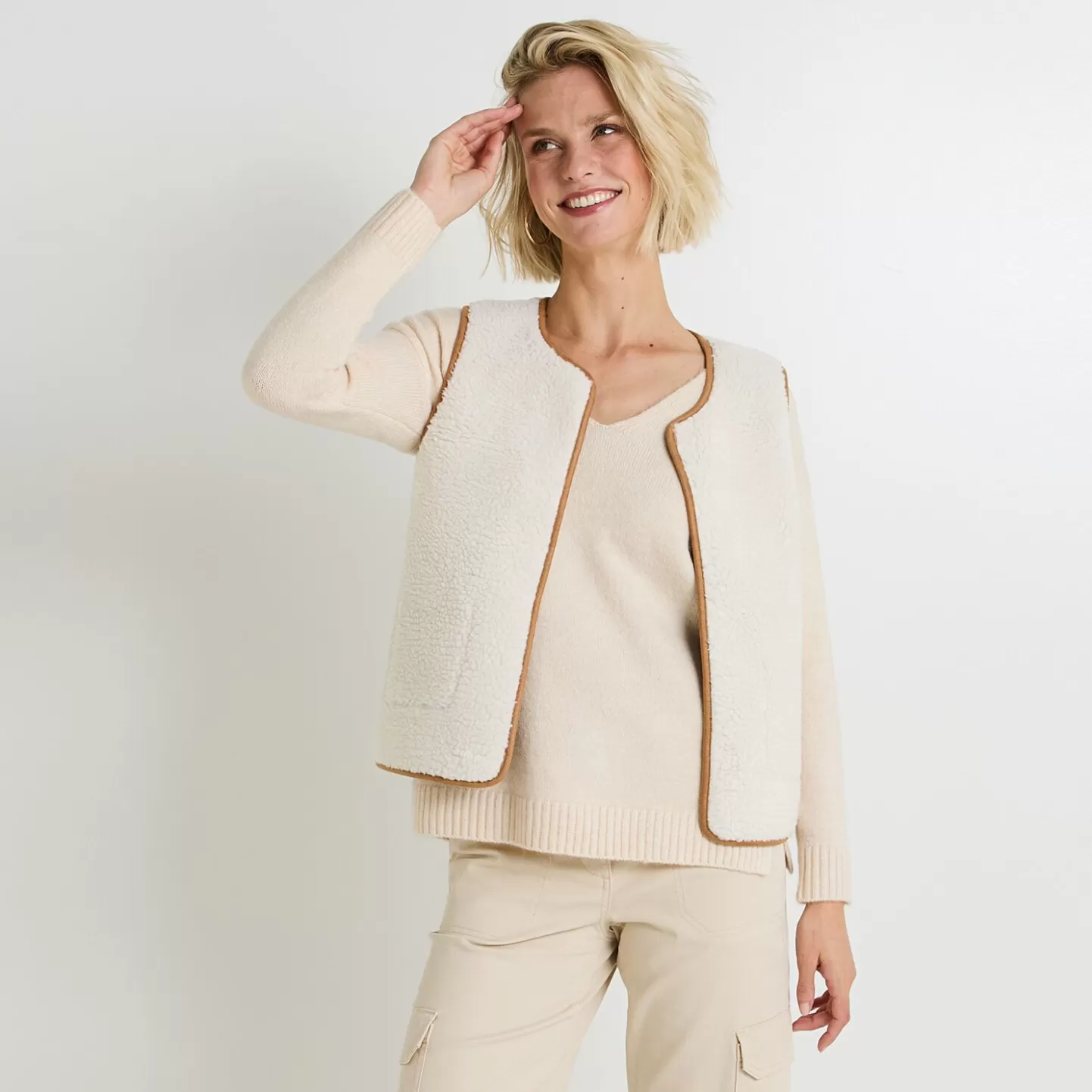 Grain de Malice Veste Reversible Sans Manche Femme- Gilets | Vestes & Blousons