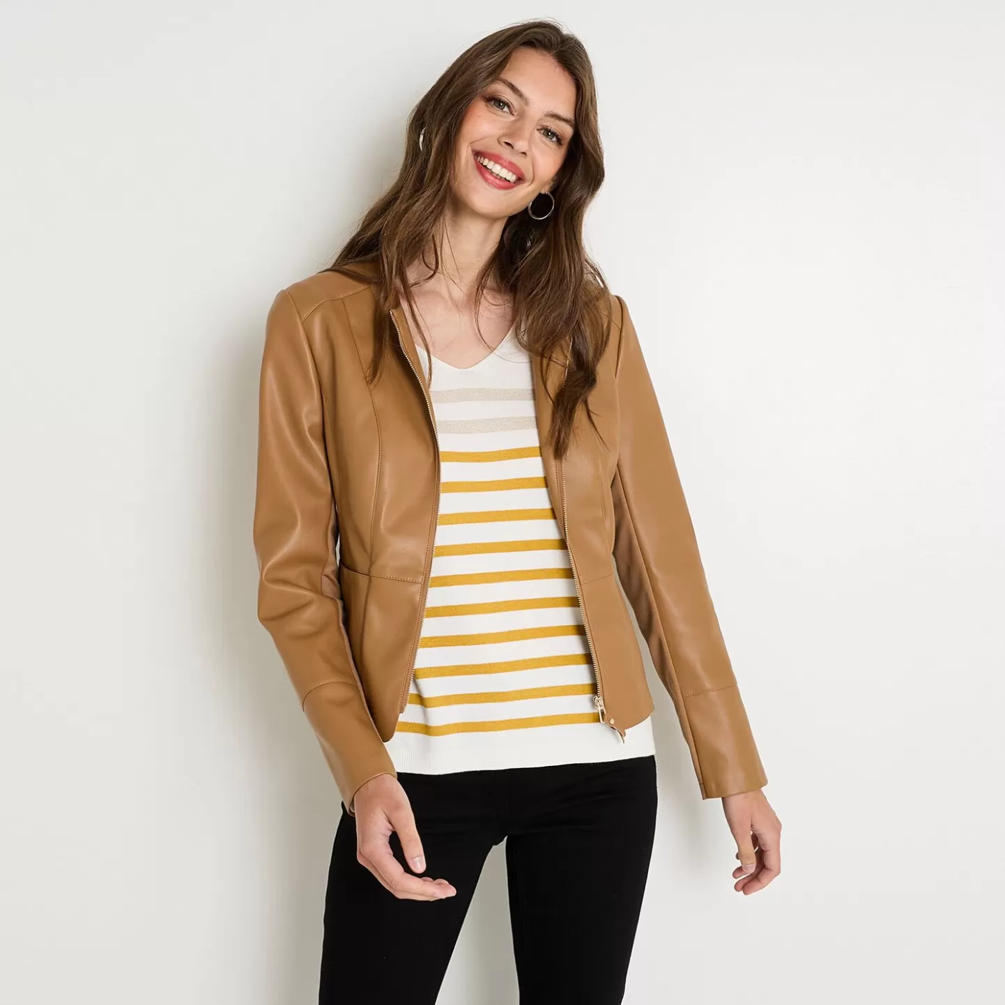 Grain de Malice Veste Simili Femme- Vestes & Blousons